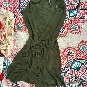 PrettyLittleThing Olive Mini Dress